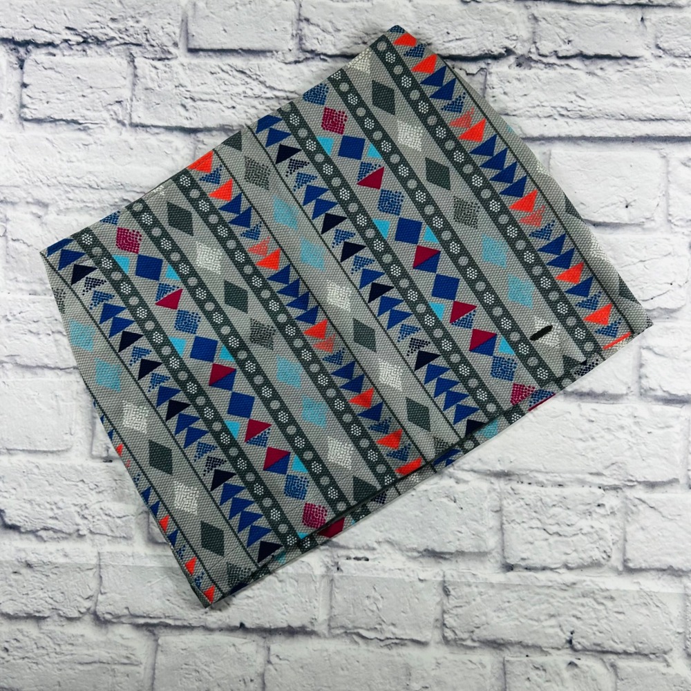Hollister Aztec Micro Mini Skirt Gray Blue Pink Geometric Cotton Womens Size 3